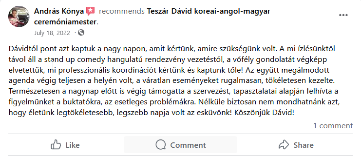 Teszár Dávid review
